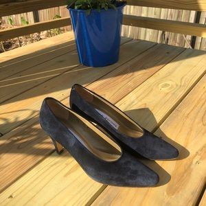 Vintage navy suede Evan Picone heels